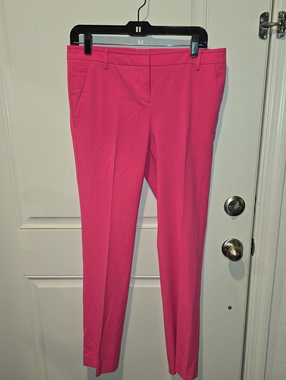 New York & Company Straight-Leg Women's Dress Pants - Hot Pink Stretch